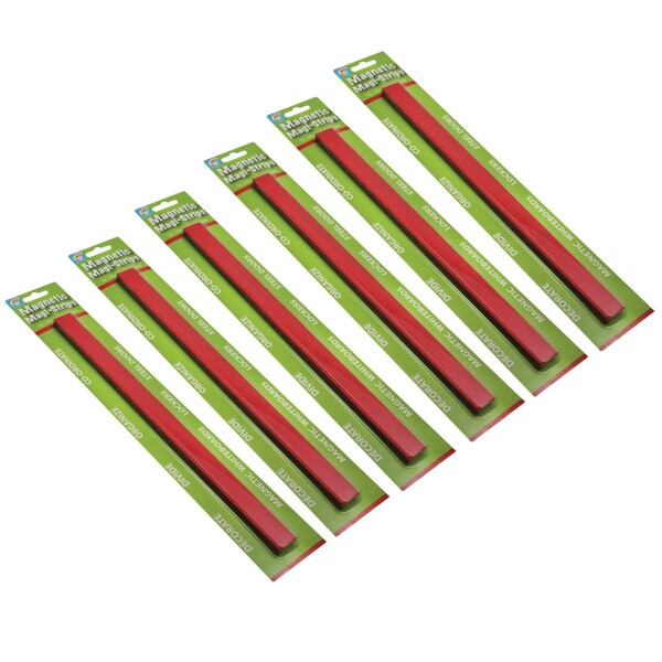 Ashley Productions Magnetic Magi-Strips, Red, 12 Feet Per Pack, PK6 11018 - main